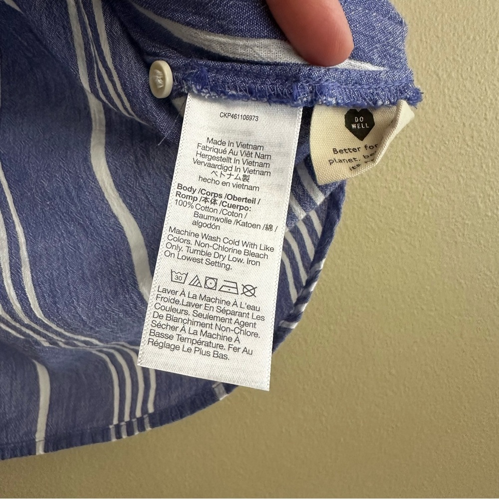 Madewell Central Shirt in Highley Stripe in Bluestone - Picture 6 of 10
